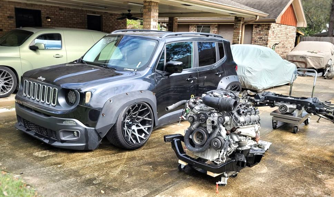 This HEMI-V8 Swapped Jeep Renegade Is An Insane Project Build