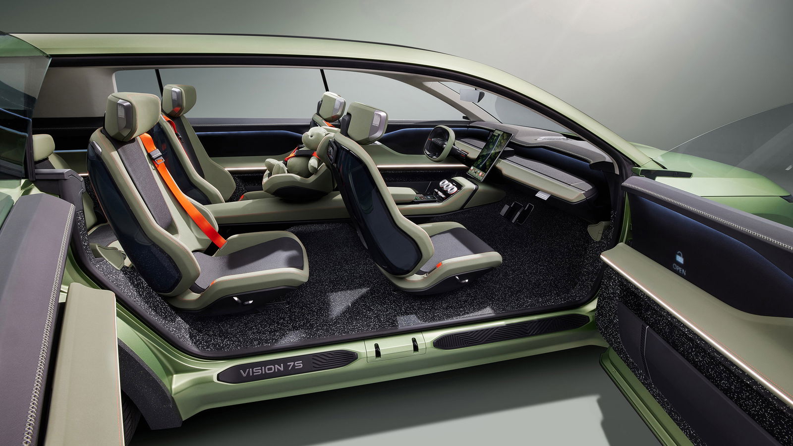 Skoda’s Vision 7S Concept Puts Your Baby In A Weird Place