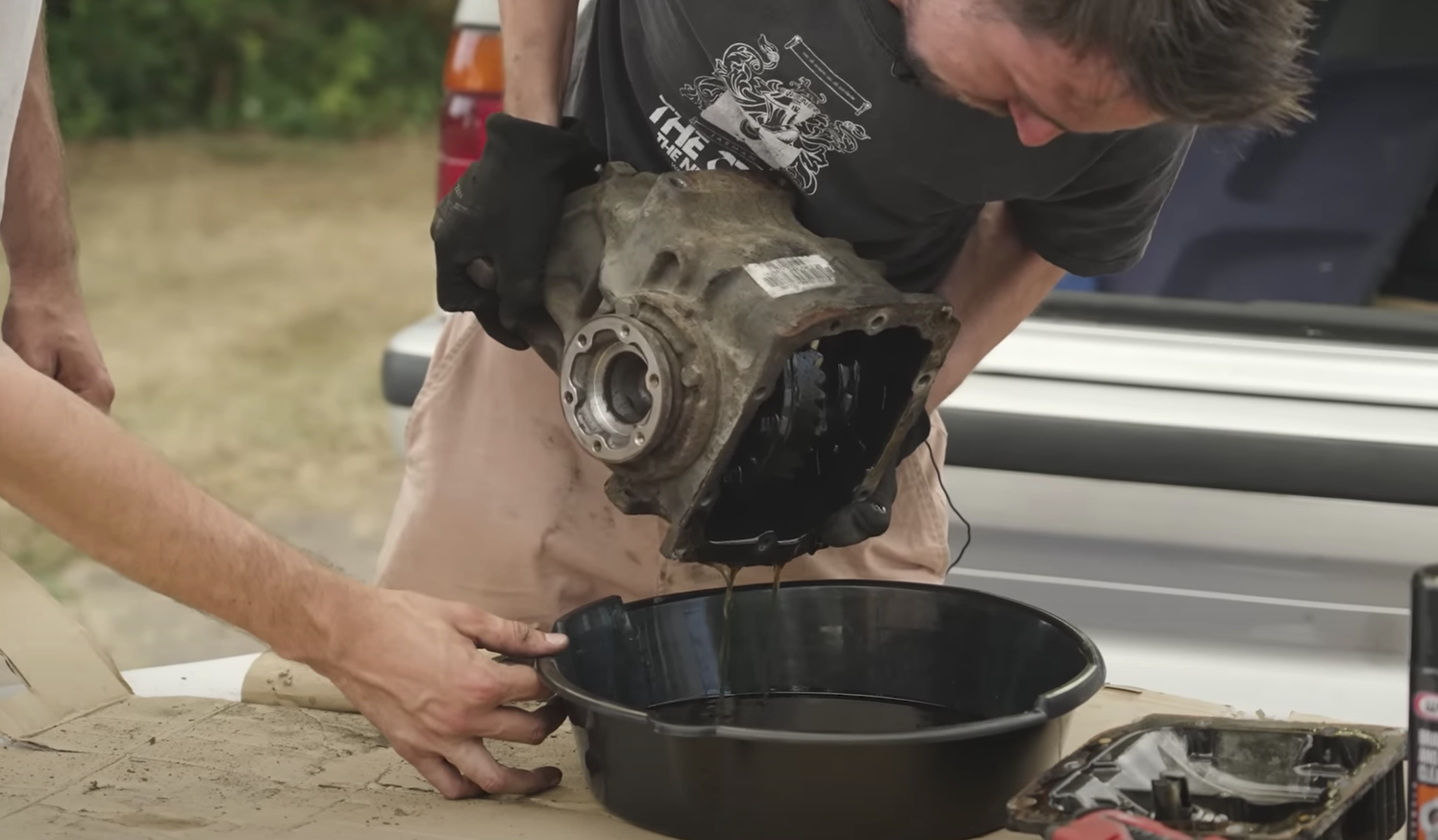 You'll need to drain and clean the diff before the welding can begin