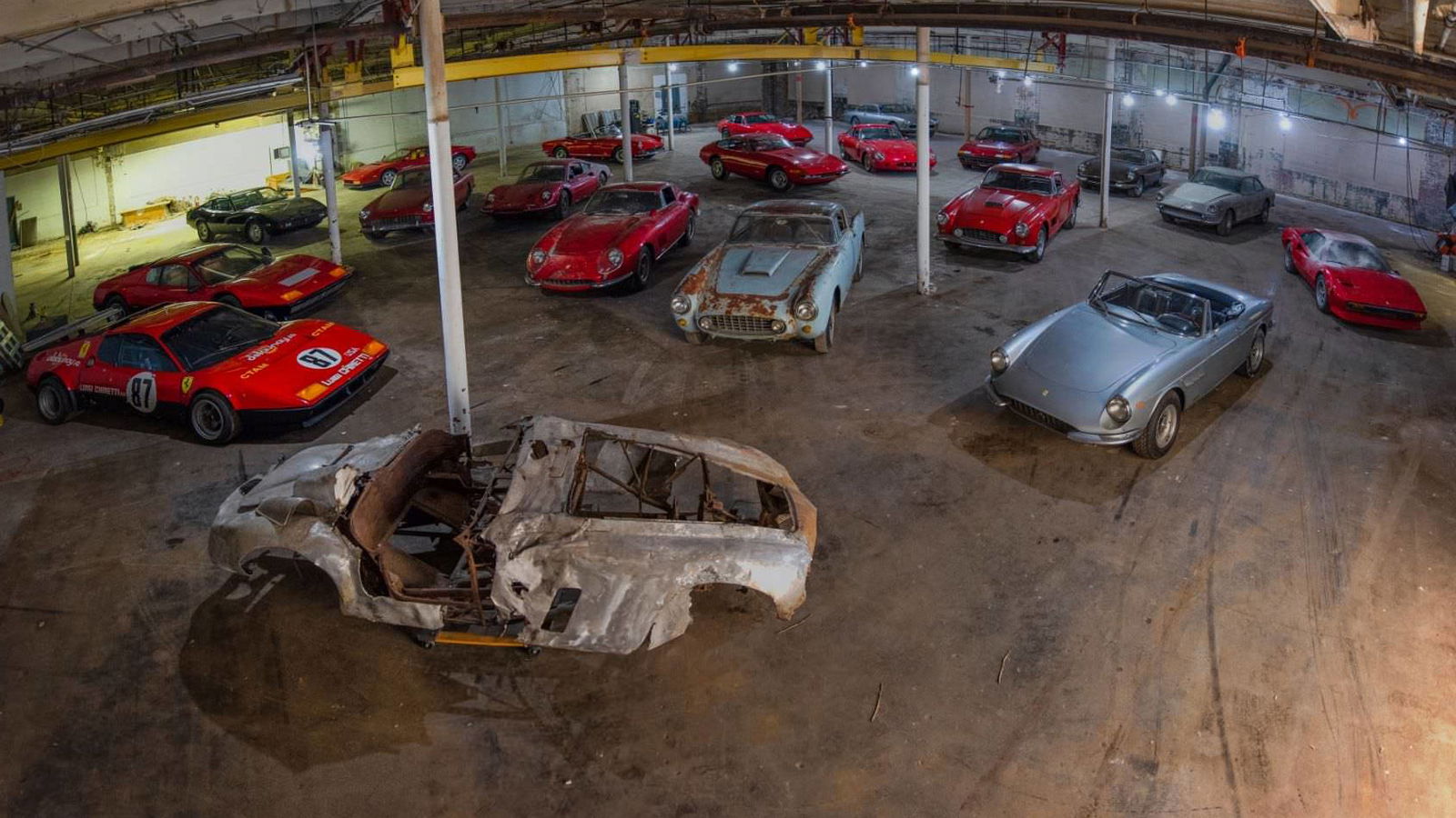 Collapsed Barn Find Ferrari Collection Goes To Auction