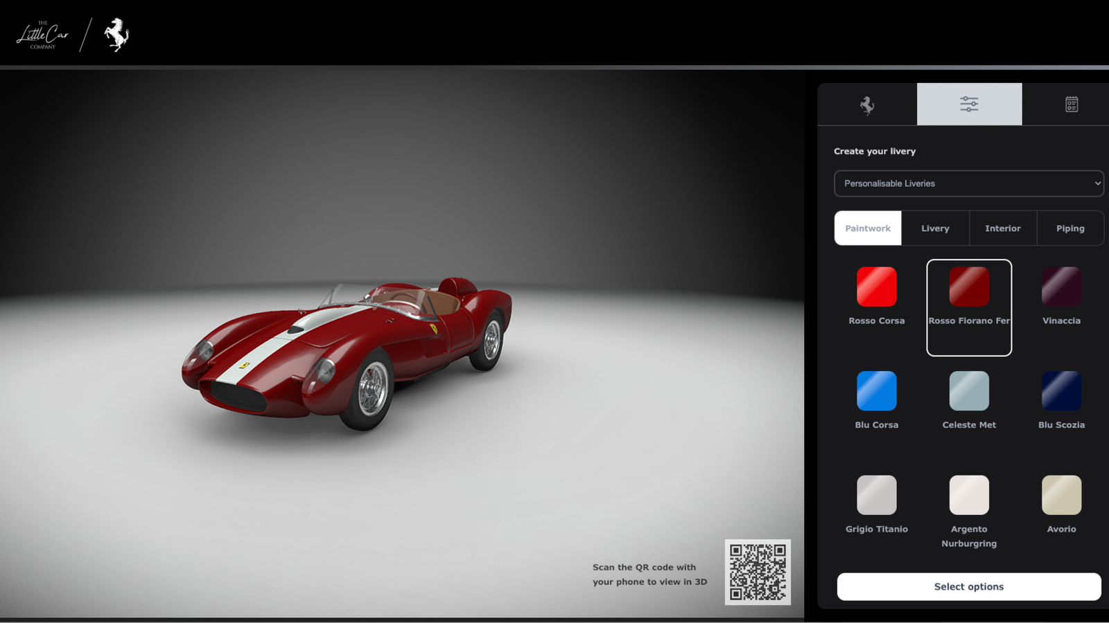 The Little Car Company's Ferrari Testa Rossa J Gets Its Own AR Configurator